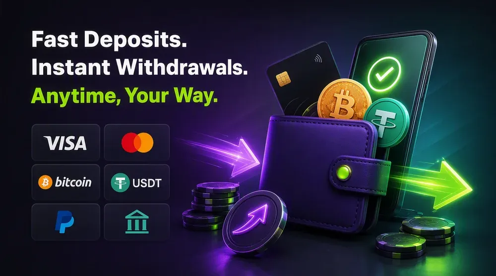 Payment logos Visa, Mastercard, Bitcoin, USDT